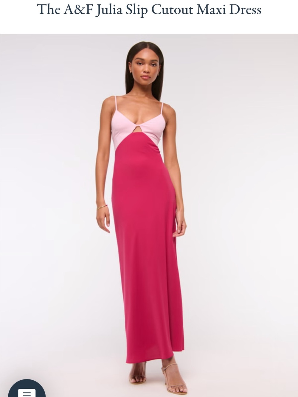 XLT Abercrombie & Fitch Julia Slip Cutout Maxi dress in magenta